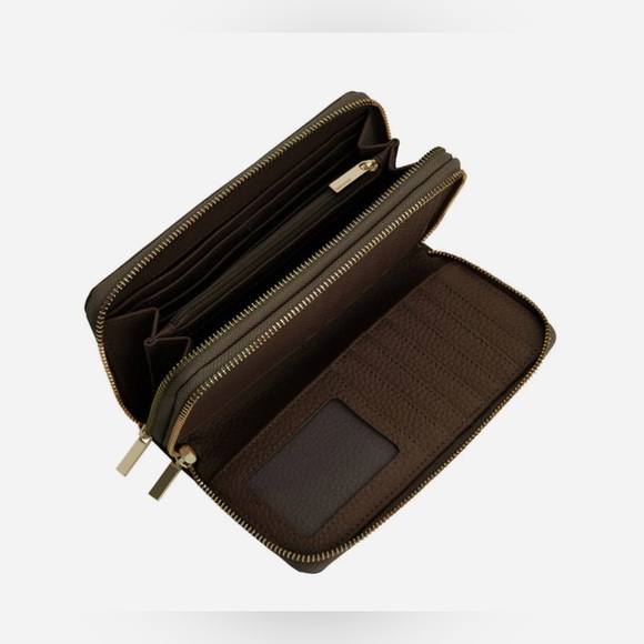 LIKE NEW-MATT & NAT Sublime Vegan Wallet Purity Wallet,black,double zip closure - Picture 6 of 6